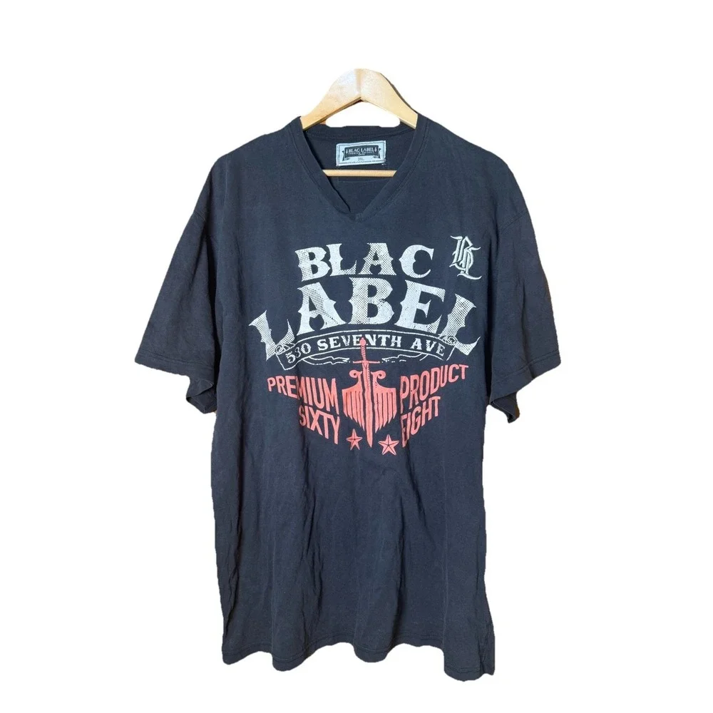 BLAC LABEL GRAILED MENS BIG AND TALL TEE SIZE 3XL EUC